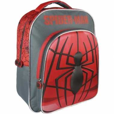 Goedkope zwart/rode marvel spiderman rugzakken/rugtassen 30 x 41 cm r