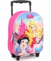 Goedkope disney prinses handbagage reiskoffer trolley 31 cm voor meisjes rugzak