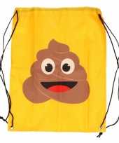 Goedkope gymtas geel smiley drol chocoijs rugzak