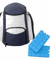 Goedkope koeltas rugtas van 26 liter met 6x stuks koelelementen rugzak
