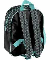 Goedkope paarden kleuter peuter schooltasje blauw zwart fries paard 28 x 22 x 10 cm rugzak