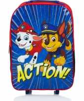 Goedkope paw patrol handbagage reiskoffer trolley 42 cm voor kinderen rugzak