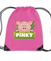 Goedkope pinky the pig varkens rugtas gymtas roze voor kinderen rugzak