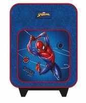 Goedkope spiderman handbagage reiskoffer trolley 35 cm voor kinderen rugzak
