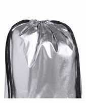Goedkope sporttasje metallic zilver rugzak