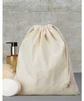 Goedkope voordelige beige katoenen draagtasje 25 x 30 cm rugzak